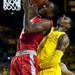 Michigan freshman Glenn Robinson III reaches for a rebound in the final minute of the second half of the game against Ohio State on Tuesday, Feb. 5. Daniel Brenner I AnnArbor.com